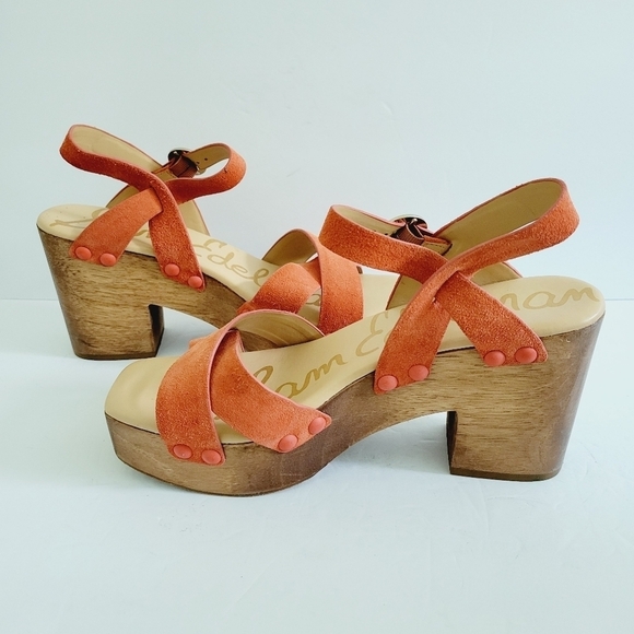 NEW SAM EDELMAN Leather Platform Josefine Sandals - Picture 1 of 6